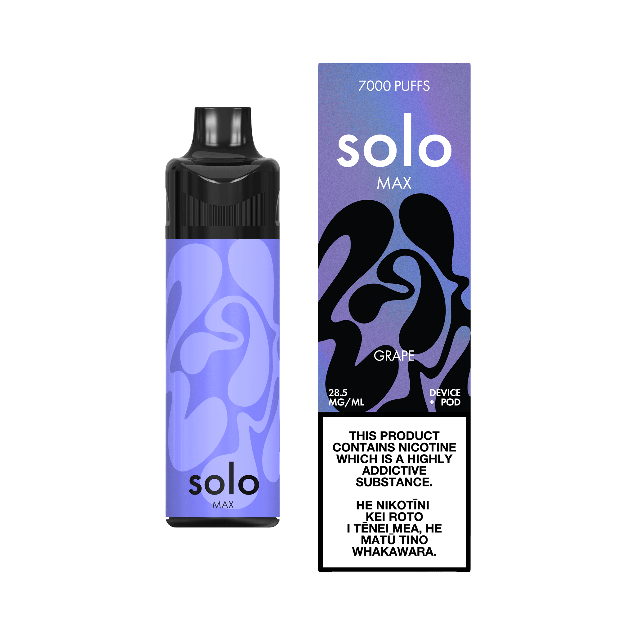 solo MAX Pod Kit (7000 Puffs) - Grape - Vapoureyes