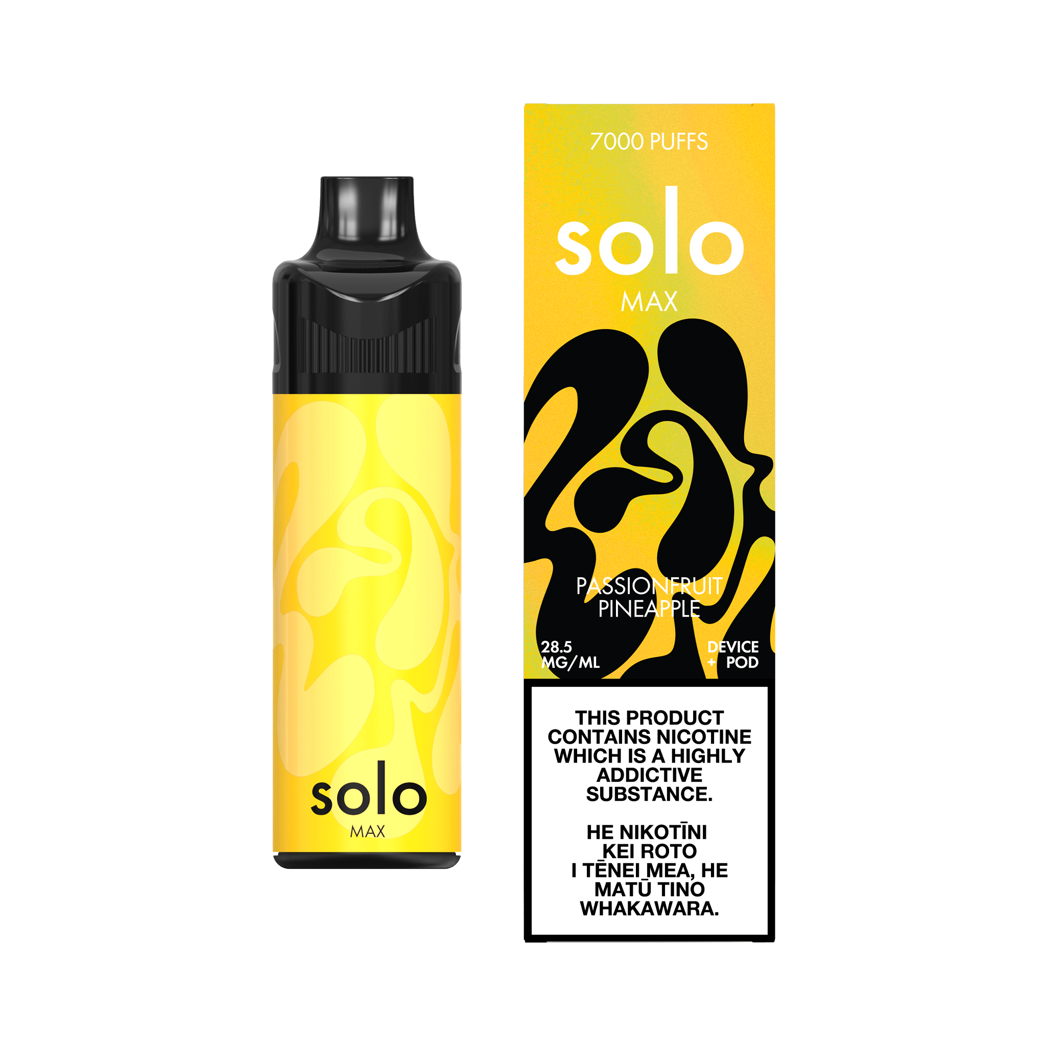 solo MAX Pod Kit (7000 Puffs) - Passionfruit Pineapple - Vapoureyes